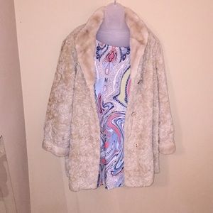 Russel Taylor faux lambs wool coat.